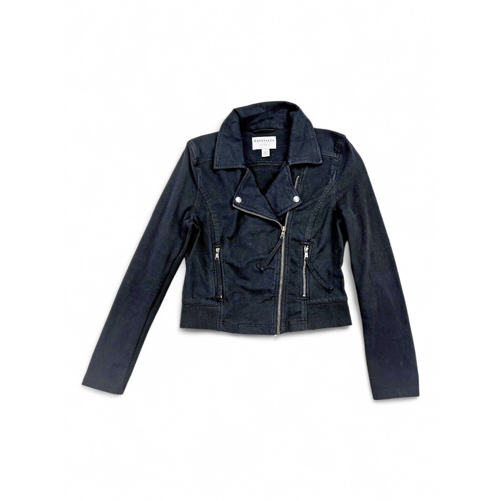 Marrakech Black Moto Bomber Jacket S